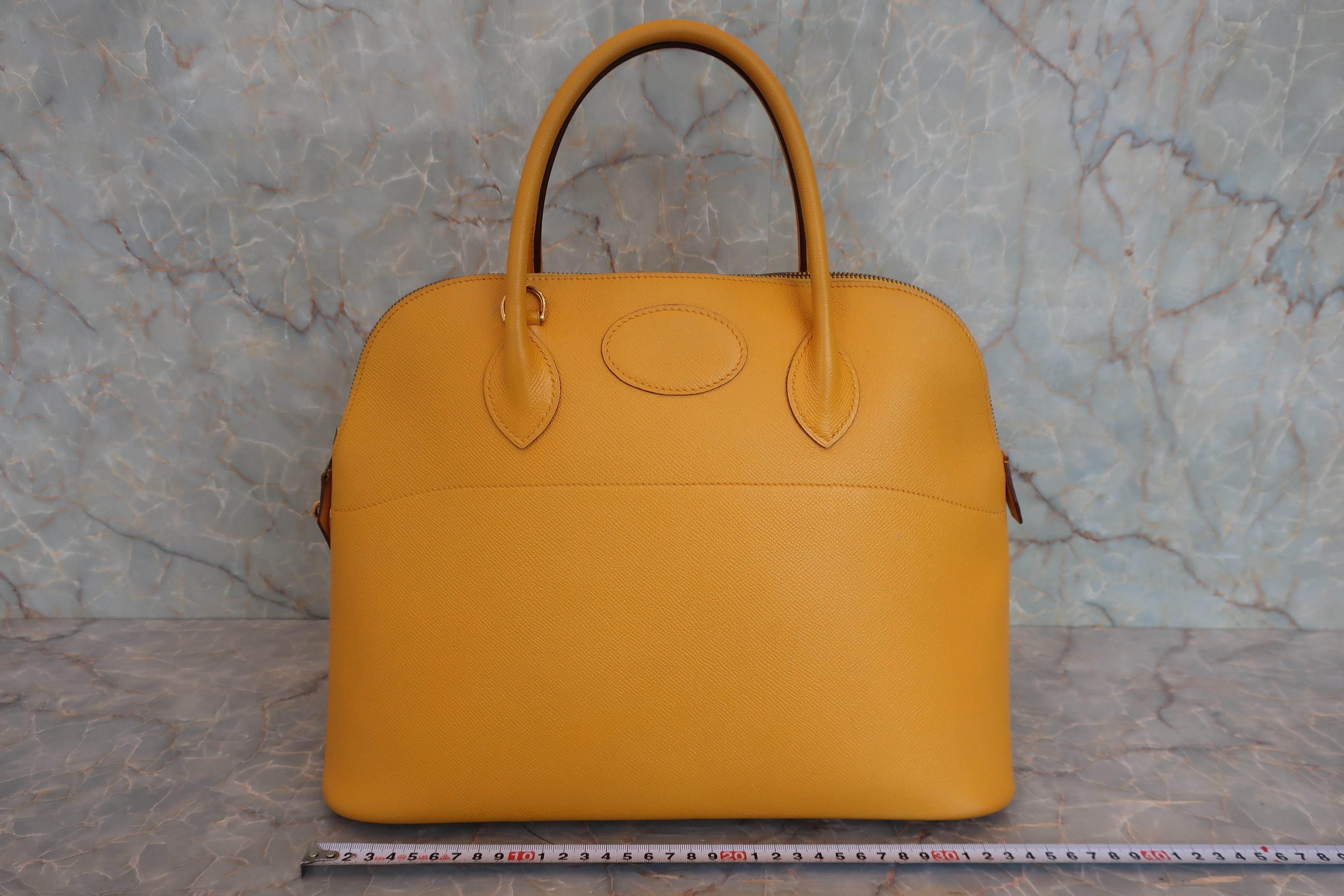 HERMES／エルメス ボリード35 クシュベル ジョーヌ □A刻印 ショルダーバッグ 800020121