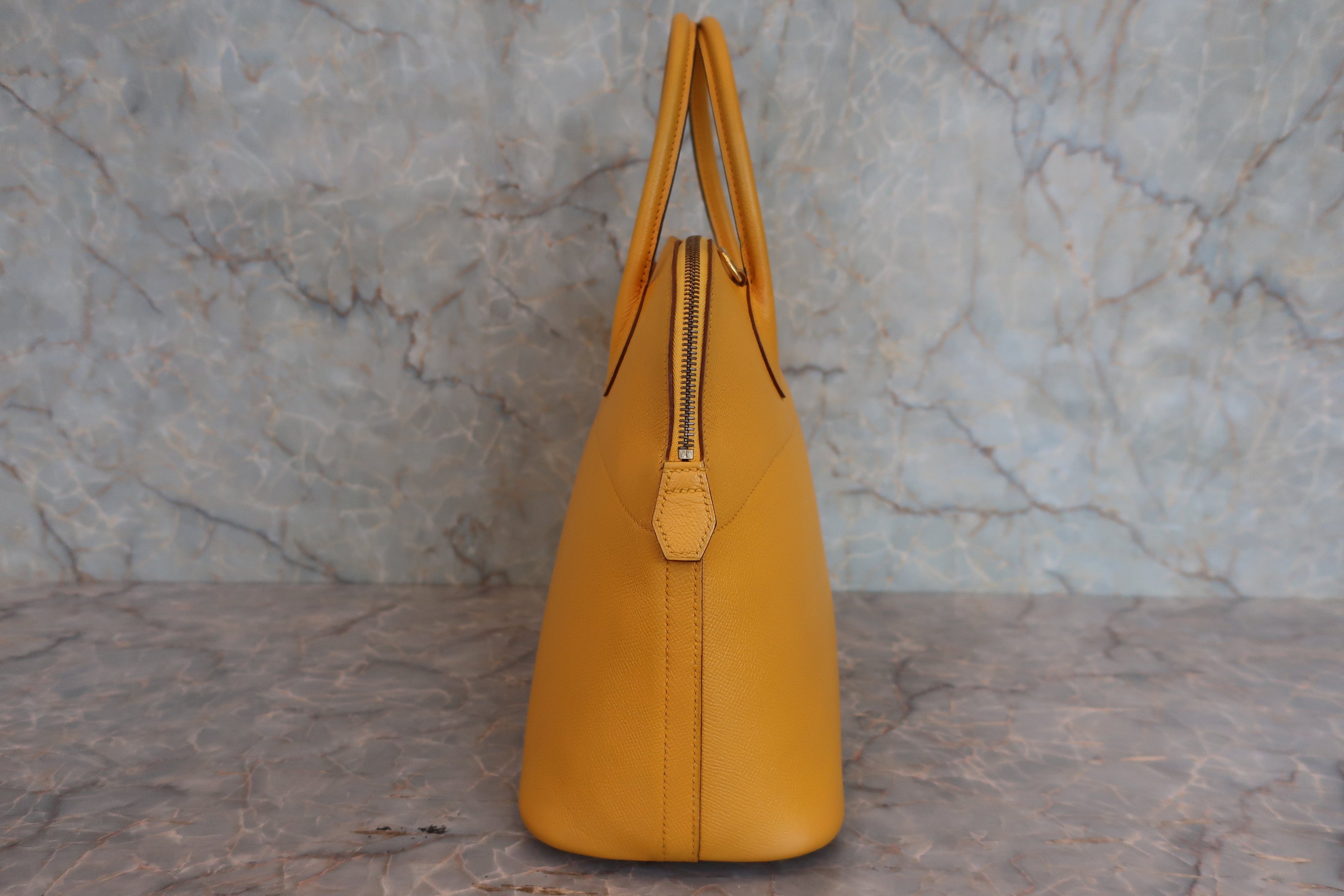 HERMES／エルメス ボリード35 クシュベル ジョーヌ □A刻印 ショルダーバッグ 800020121