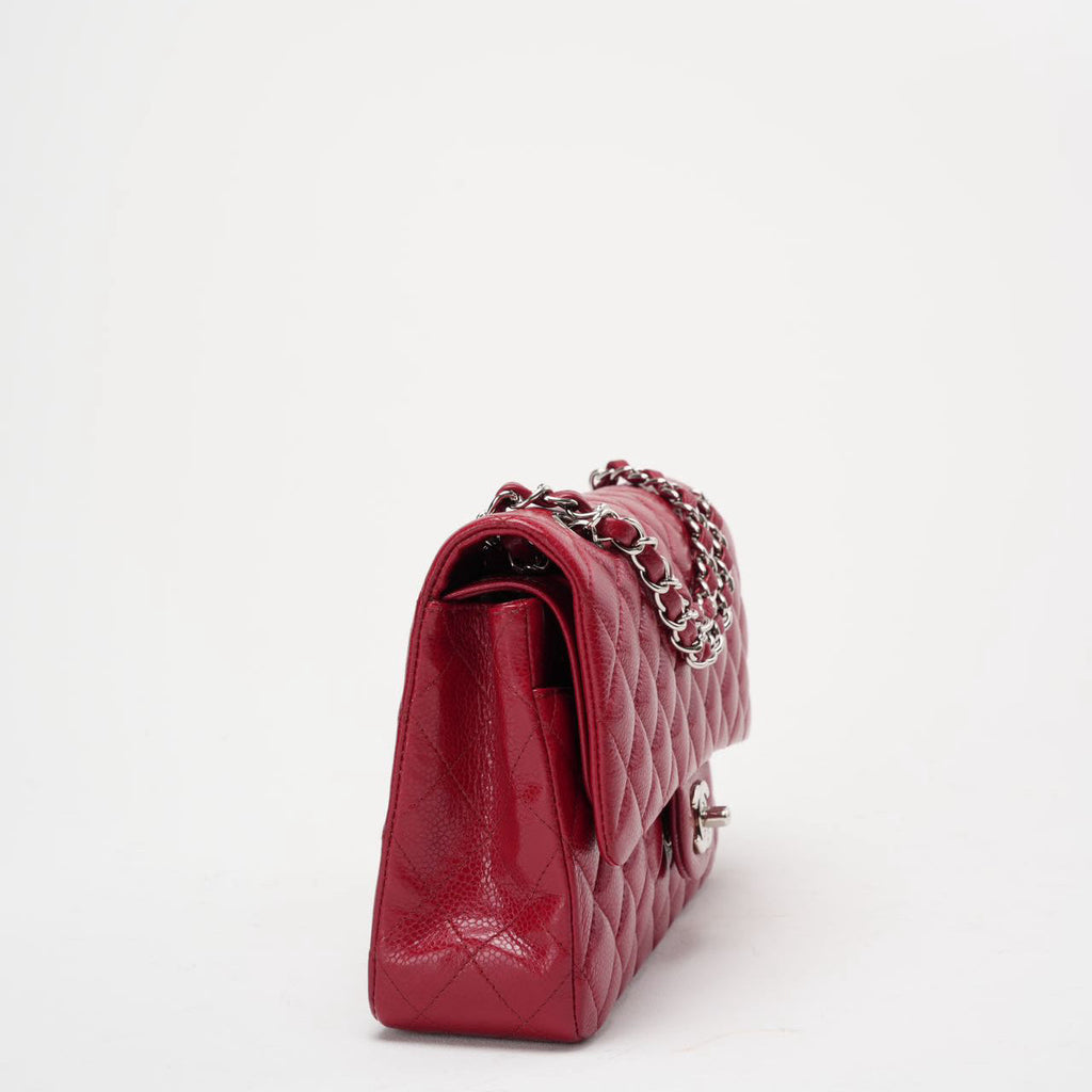 Chanel Burgundy Red Classic Flap Bag Caviar 2012