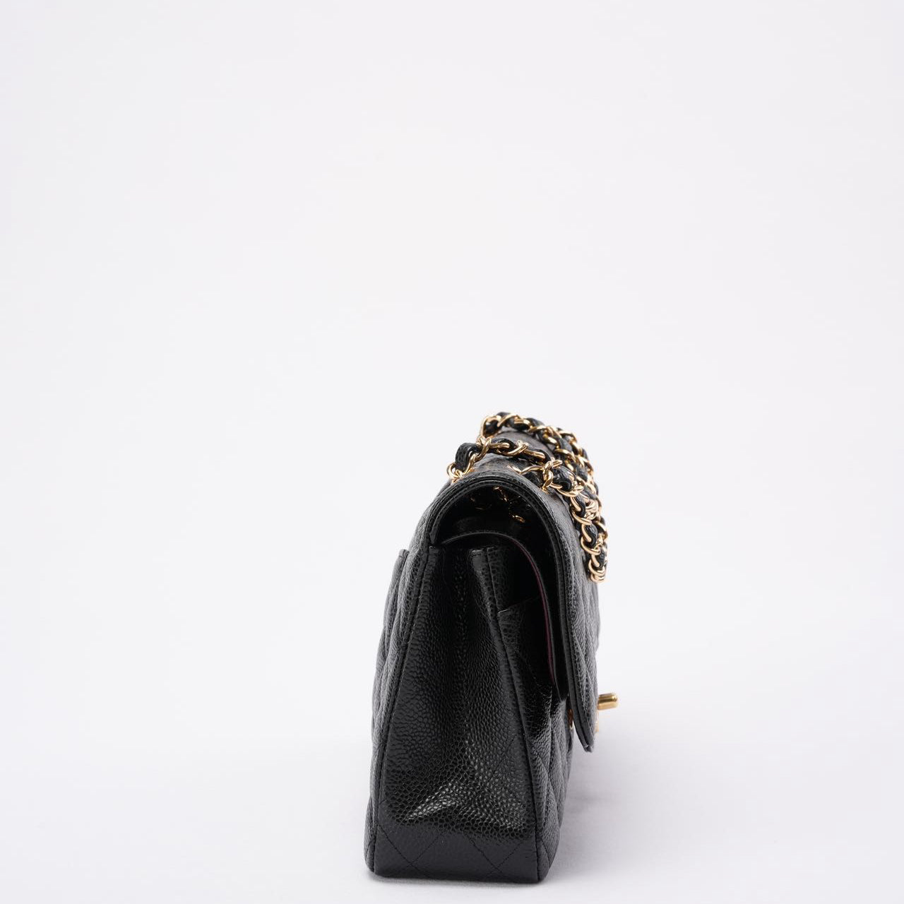 Chanel Black Classic Double Flap Bag Caviar