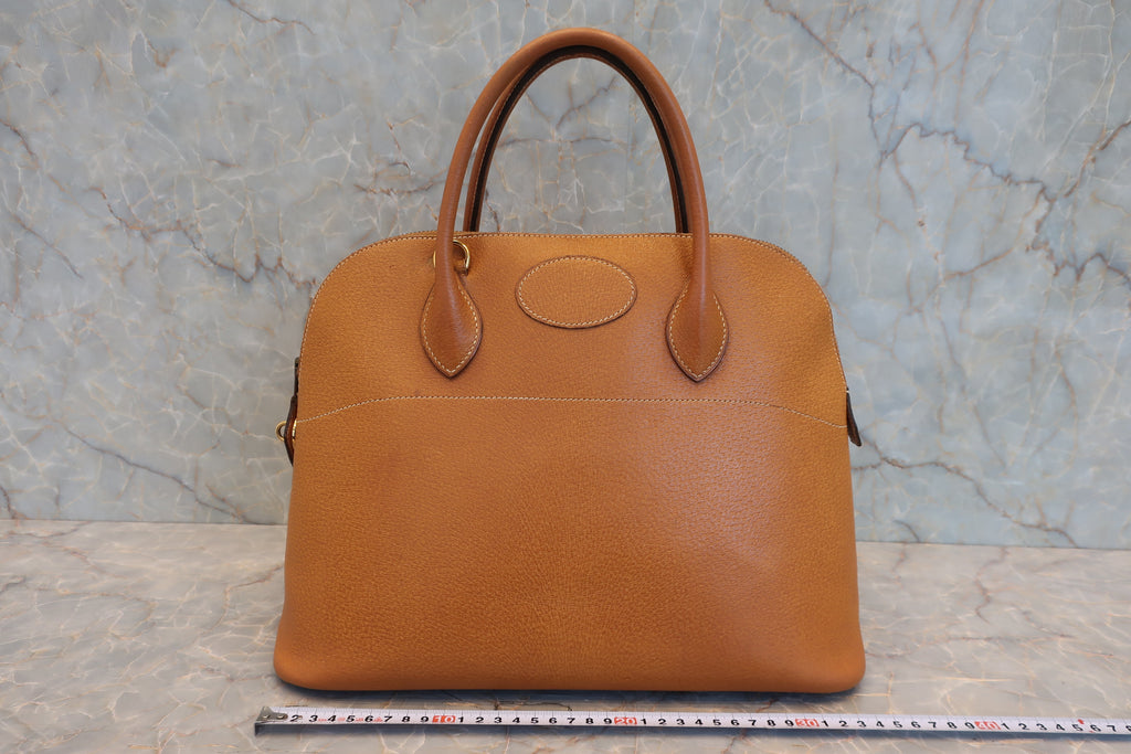 HERMES／エルメス ボリード35 ピグスキン ナチュラル 〇V刻印 ショルダーバッグ 800010100