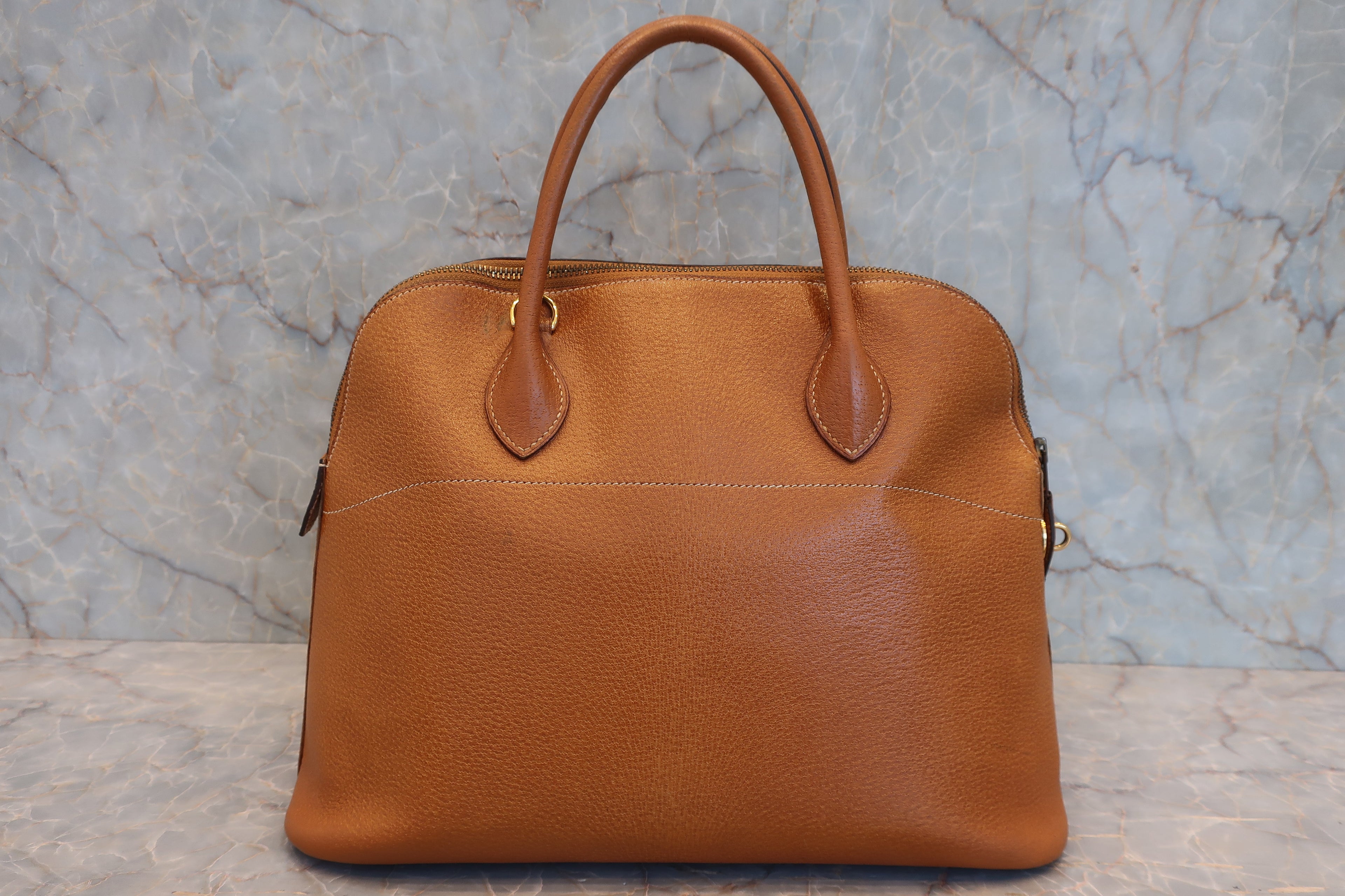HERMES／エルメス ボリード35 ピグスキン ナチュラル 〇V刻印 ショルダーバッグ 800010100