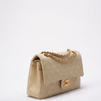 Chanel Beige Vintage Medium Classic Flap Lambskin 1996-1997