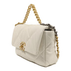 Chanel 19 Flap Bag 2 Way White Small Bag