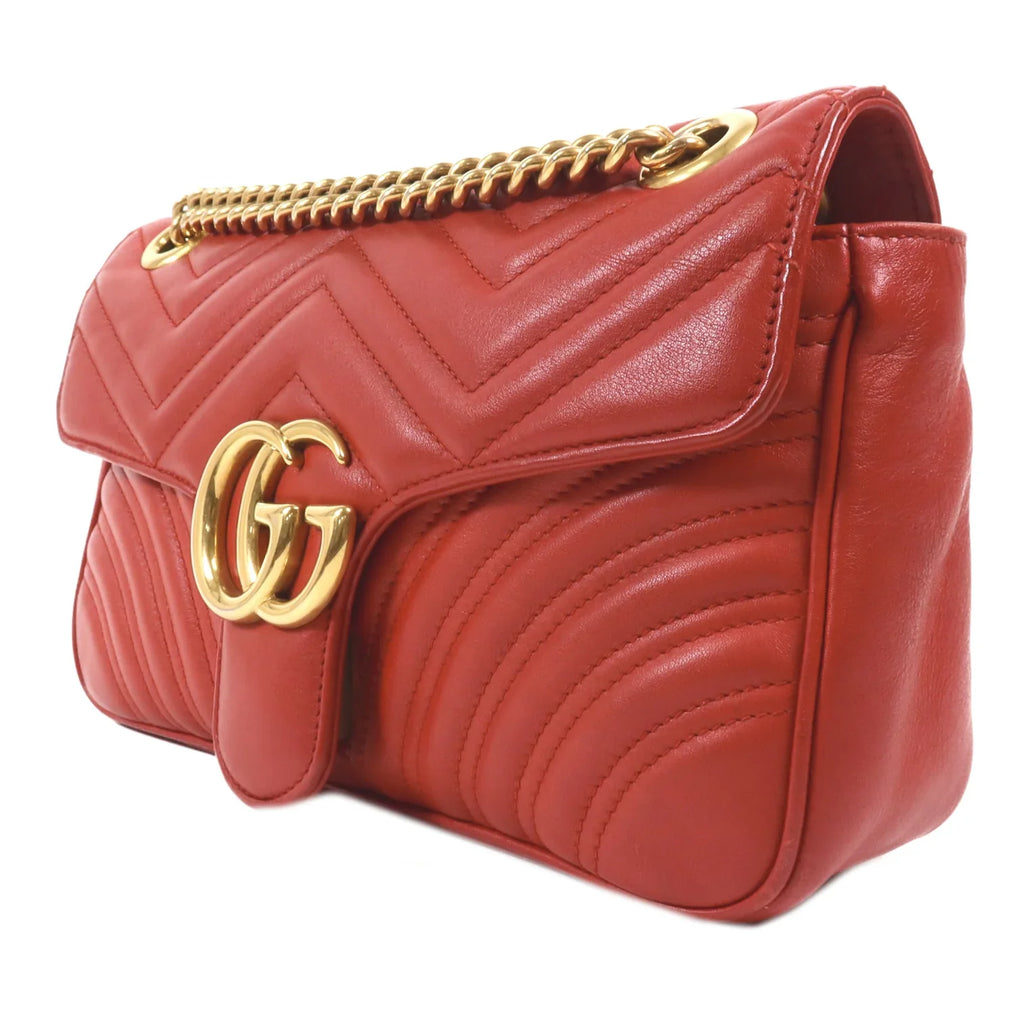 Gucci GG Marmont Matelasse Red Bag