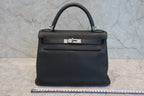 HERMES／エルメス ケリー28 トゴ ブラック □R刻印 ショルダーバッグ 800030006