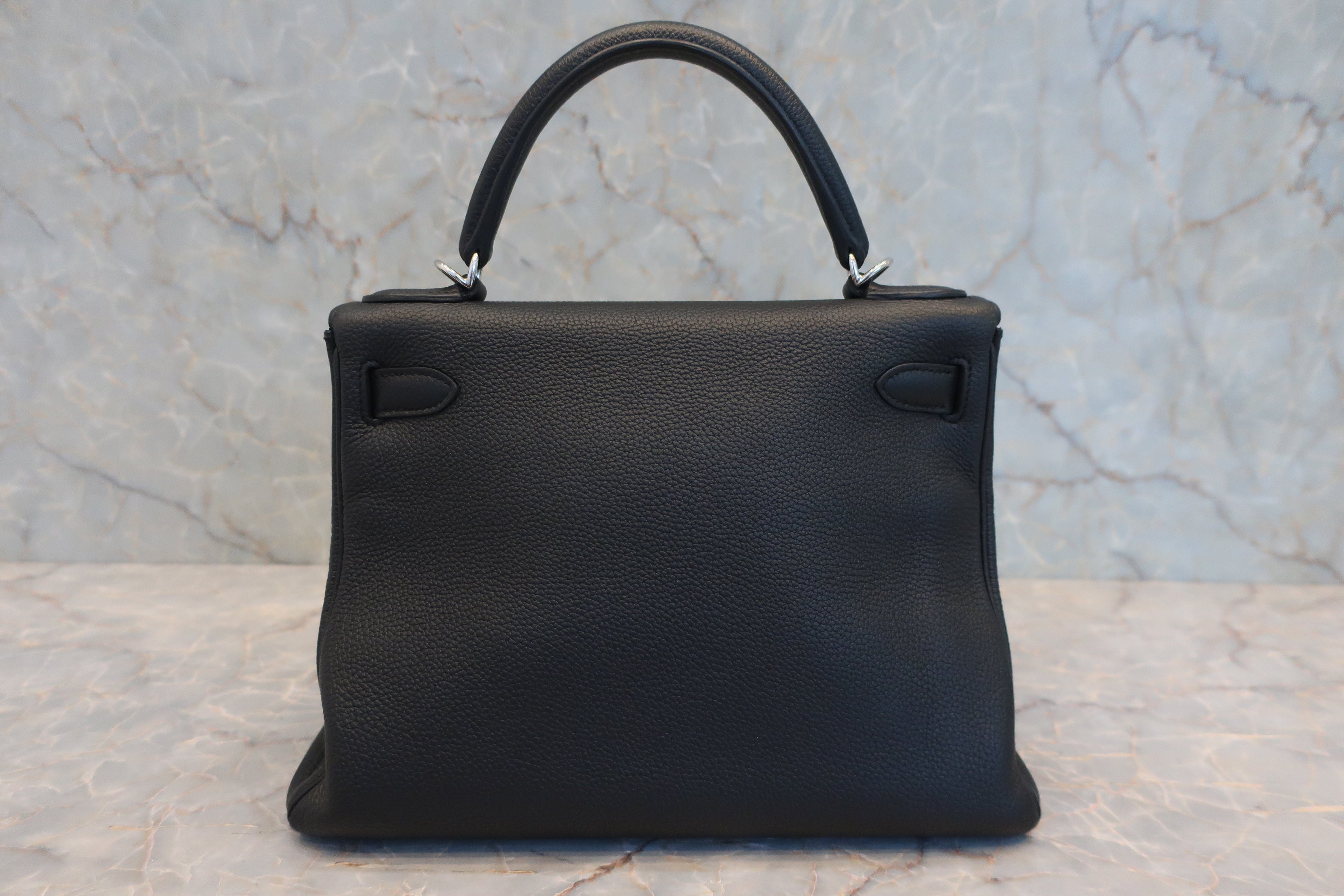 HERMES／エルメス ケリー28 トゴ ブラック □R刻印 ショルダーバッグ 800030006