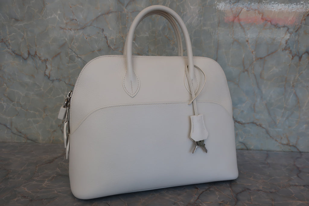 HERMES／エルメス ボリード1923 トリヨンクレマンス ホワイト □K刻印 ハンドバッグ 800040031