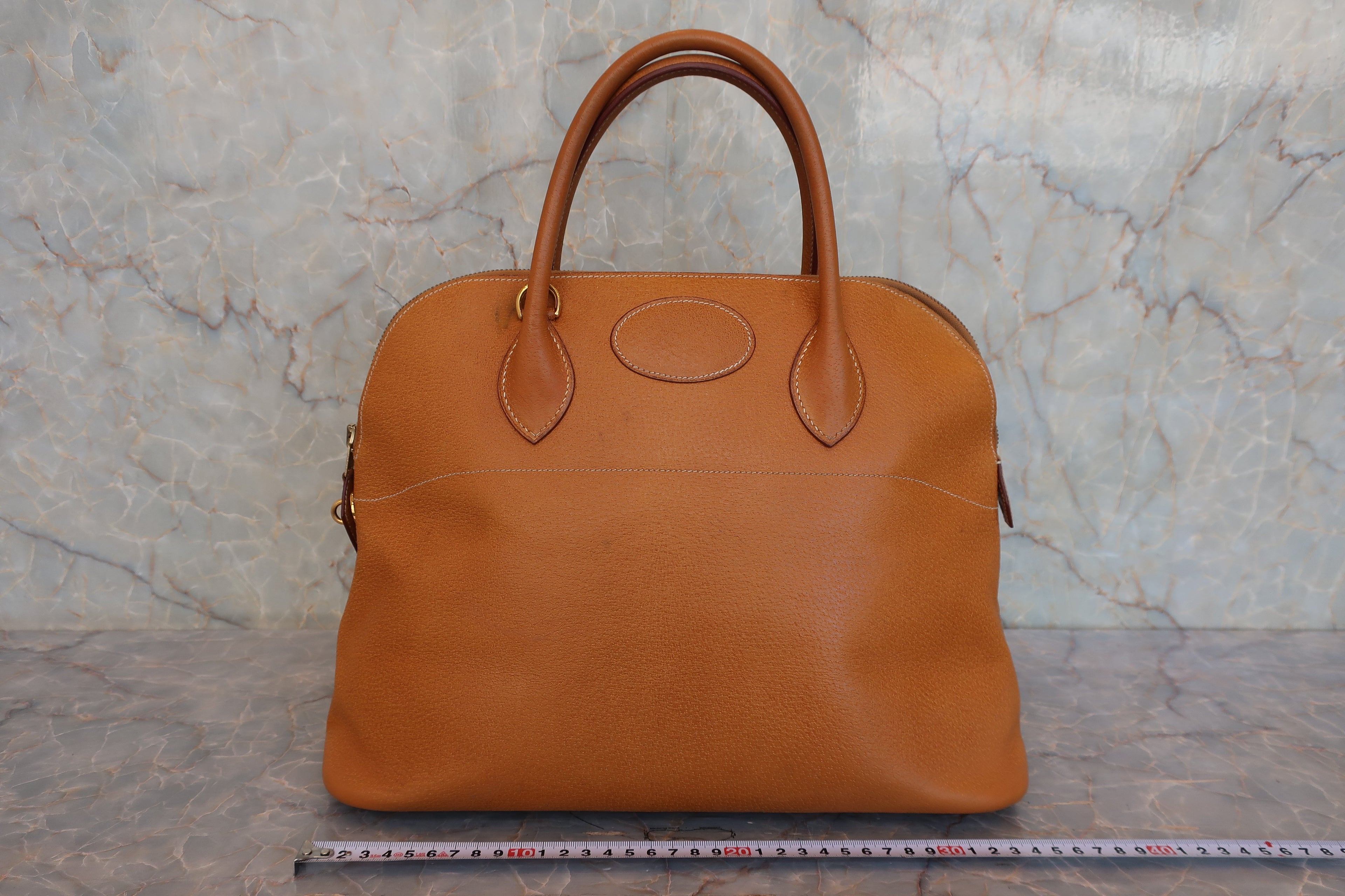 HERMES／エルメス ボリード35 ピグスキン ナチュラル 〇X刻印 ショルダーバッグ 800030075