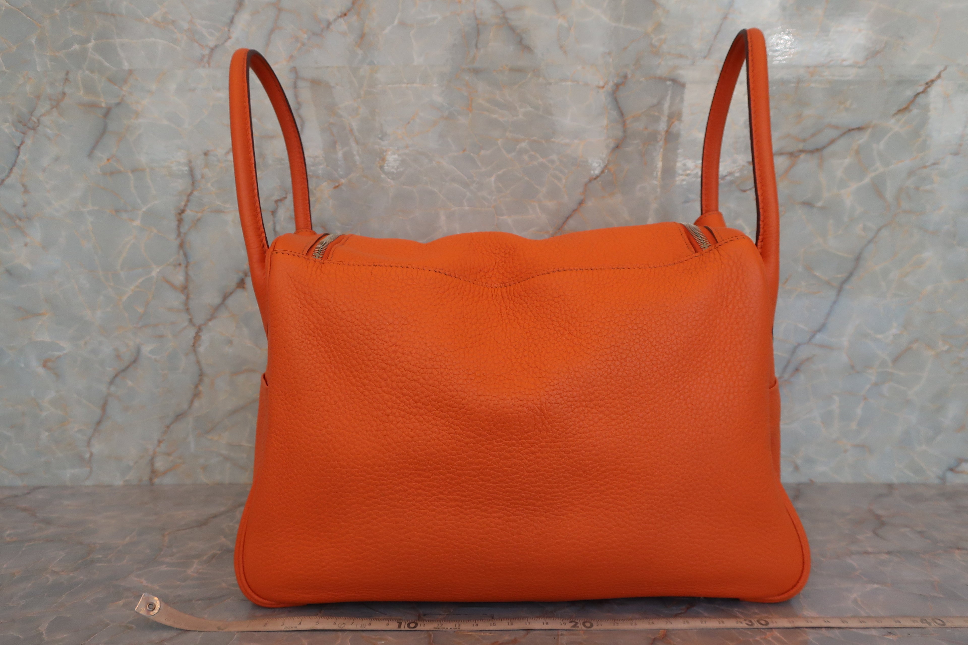 HERMES／エルメス リンディ34 トリヨンクレマンス オレンジ □L刻印 ショルダーバッグ 700060003