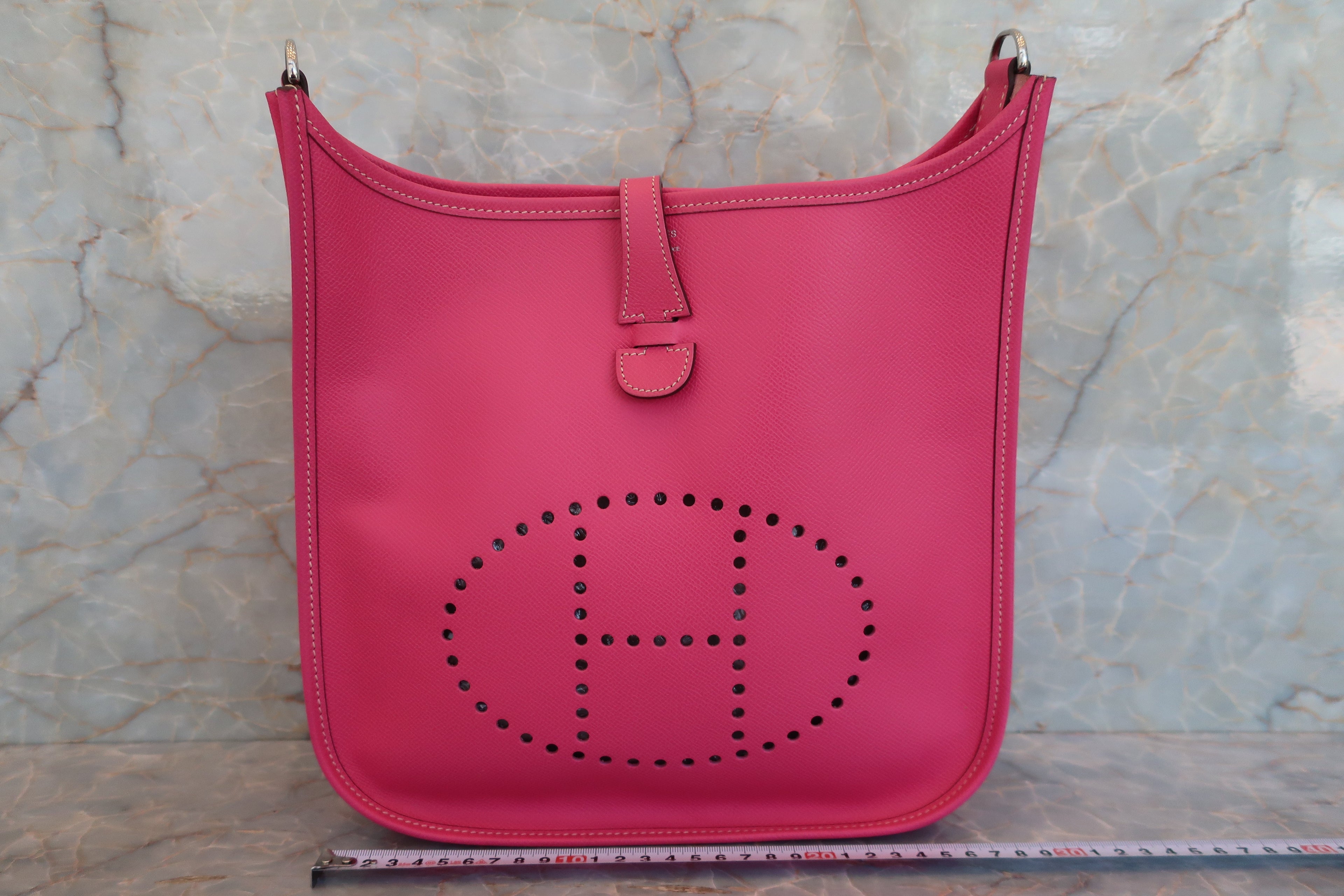 HERMES／エルメス エブリン3ＰＭ ヴォーエプソン ローズティリアン □O刻印 ショルダーバッグ 700070170