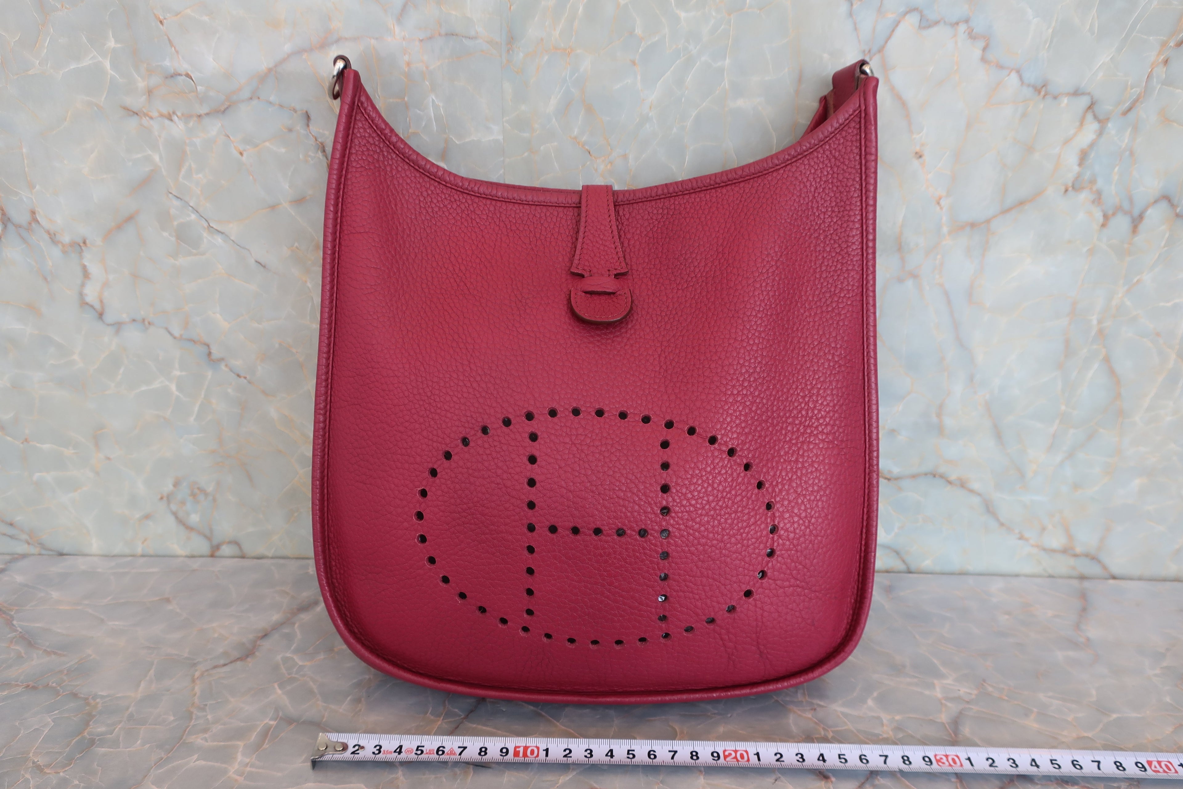HERMES／エルメス エブリン3ＰＭ トリヨンクレマンス ルビー □N刻印 ショルダーバッグ 800040036