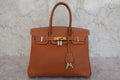 HERMES／エルメス バーキン30 トゴ ゴールド □H刻印 ハンドバッグ 800030159