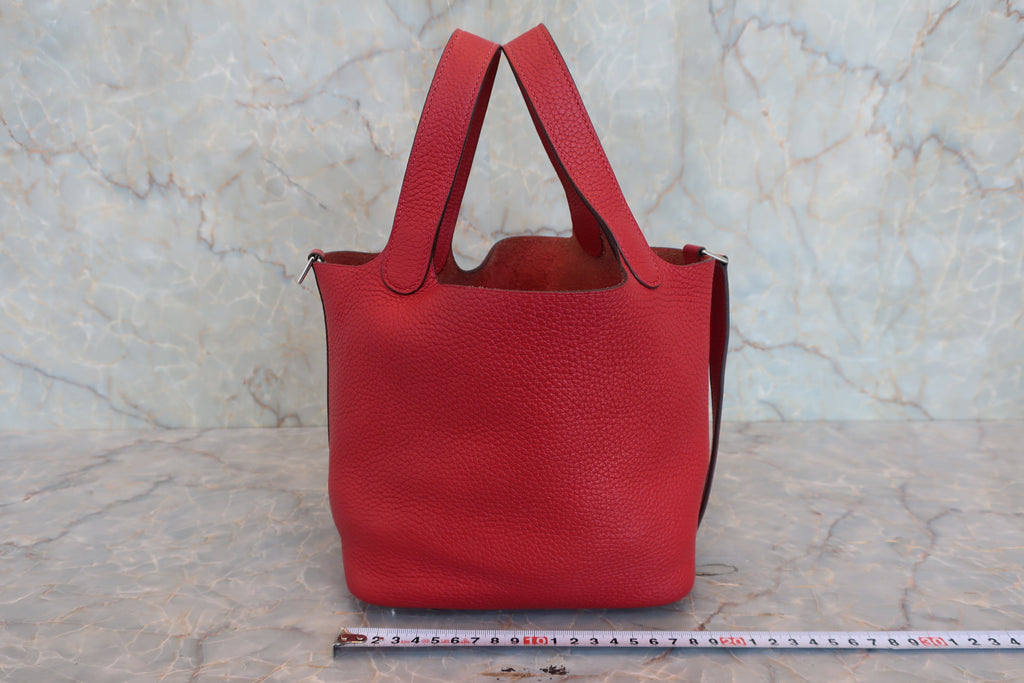 HERMES／エルメス ピコタンロックＰＭ トリヨンクレマンス ルージュカザック A刻印 ハンドバッグ 800040035