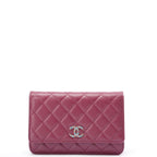 Chanel Burgundy Wallet on Chain (WOC) Multicolor CC