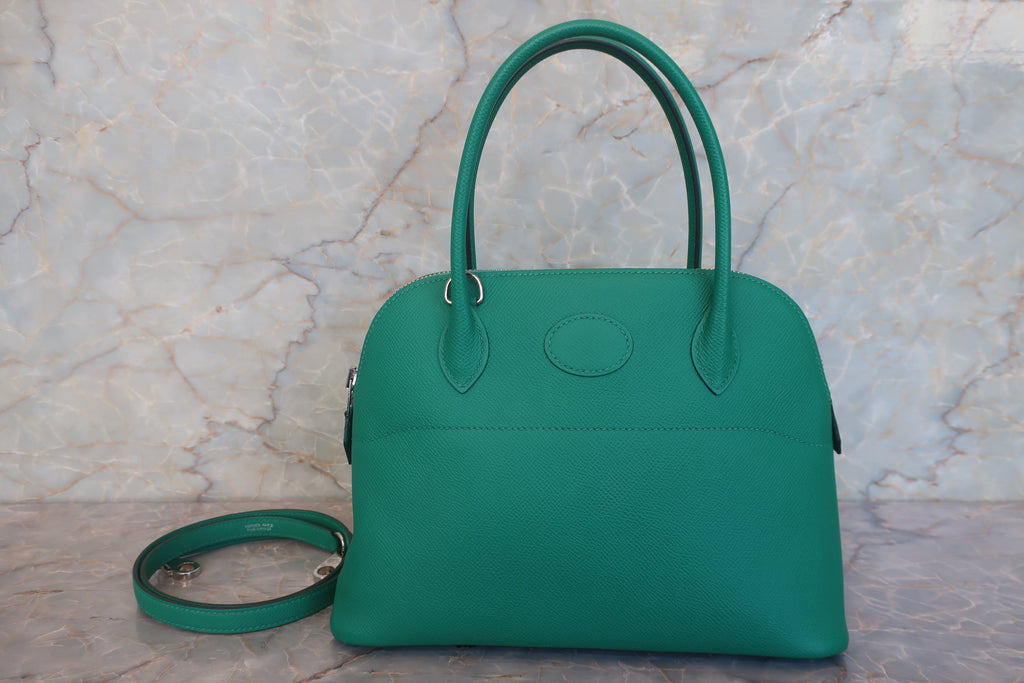 HERMES／エルメス ボリード27 ヴォーエプソン ヴェールヴェルティゴ Z刻印 ショルダーバッグ 700120127