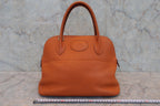 HERMES／エルメス ボリード31 トリヨンクレマンス オレンジ □J刻印 ショルダーバッグ 800030115