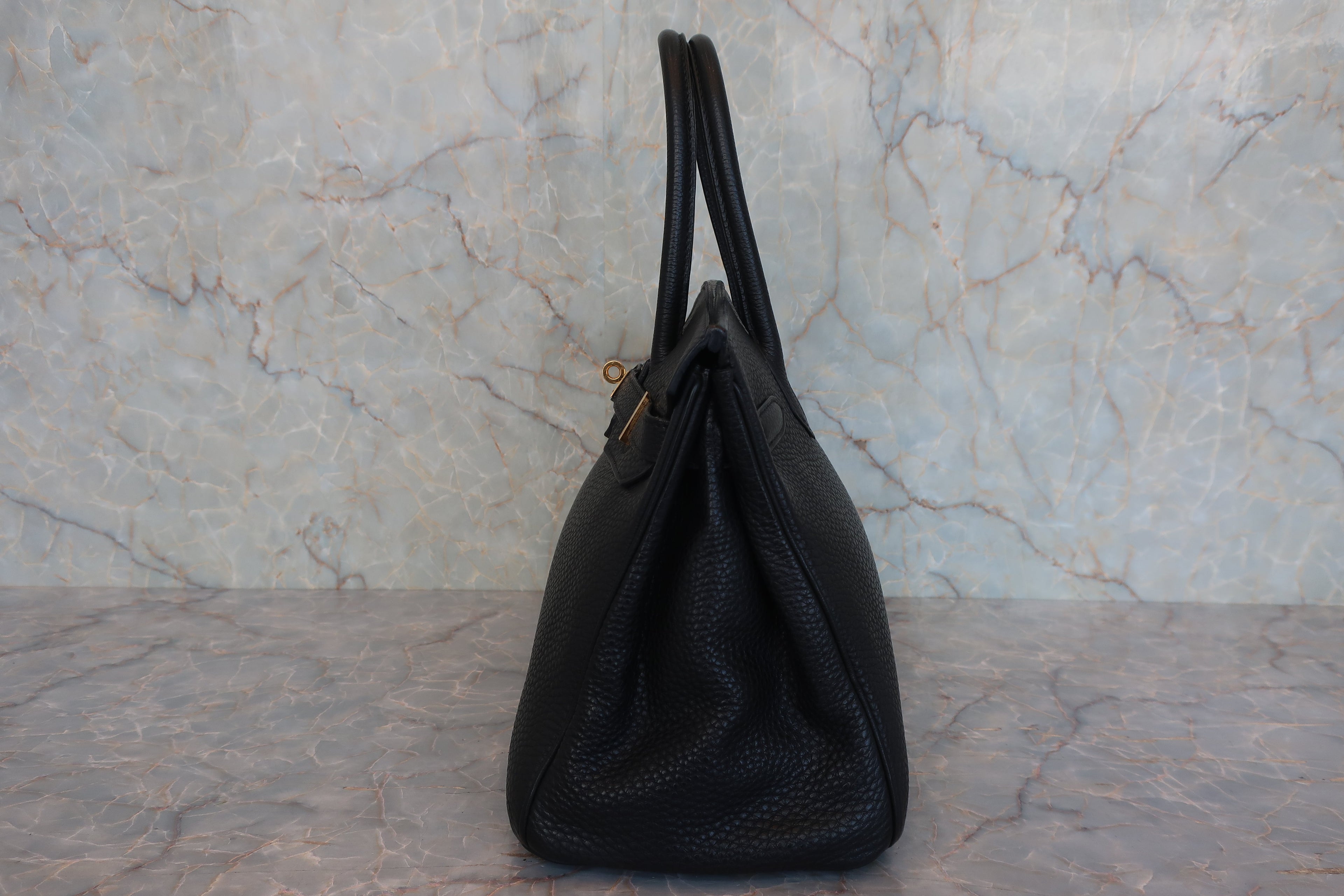 HERMES／エルメス バーキン30 トゴ ブラック □G刻印 ハンドバッグ 800030152