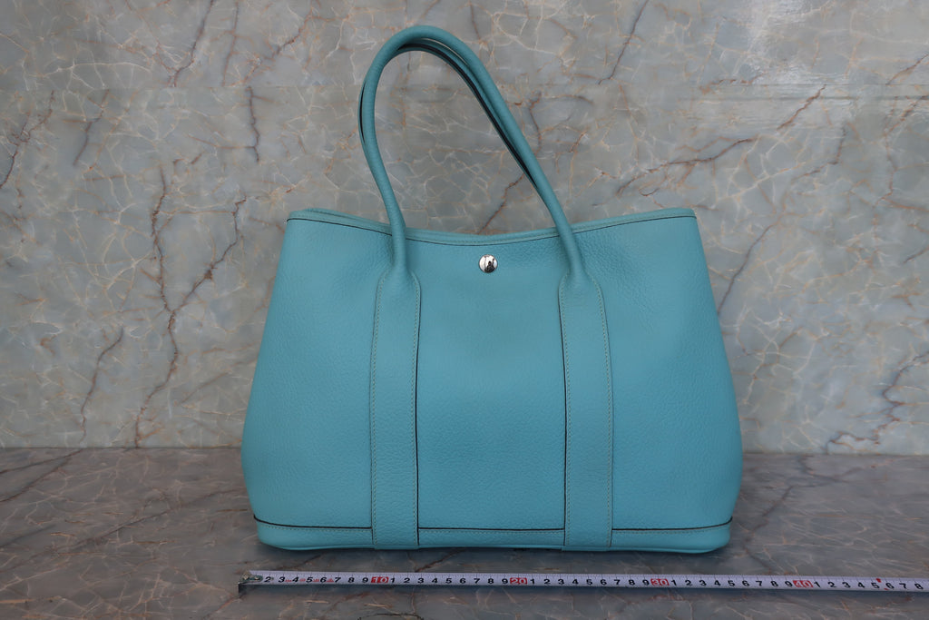 HERMES／エルメス ガーデンパーティＰＭ カントリー ブルーアトール トートバッグ 800010083