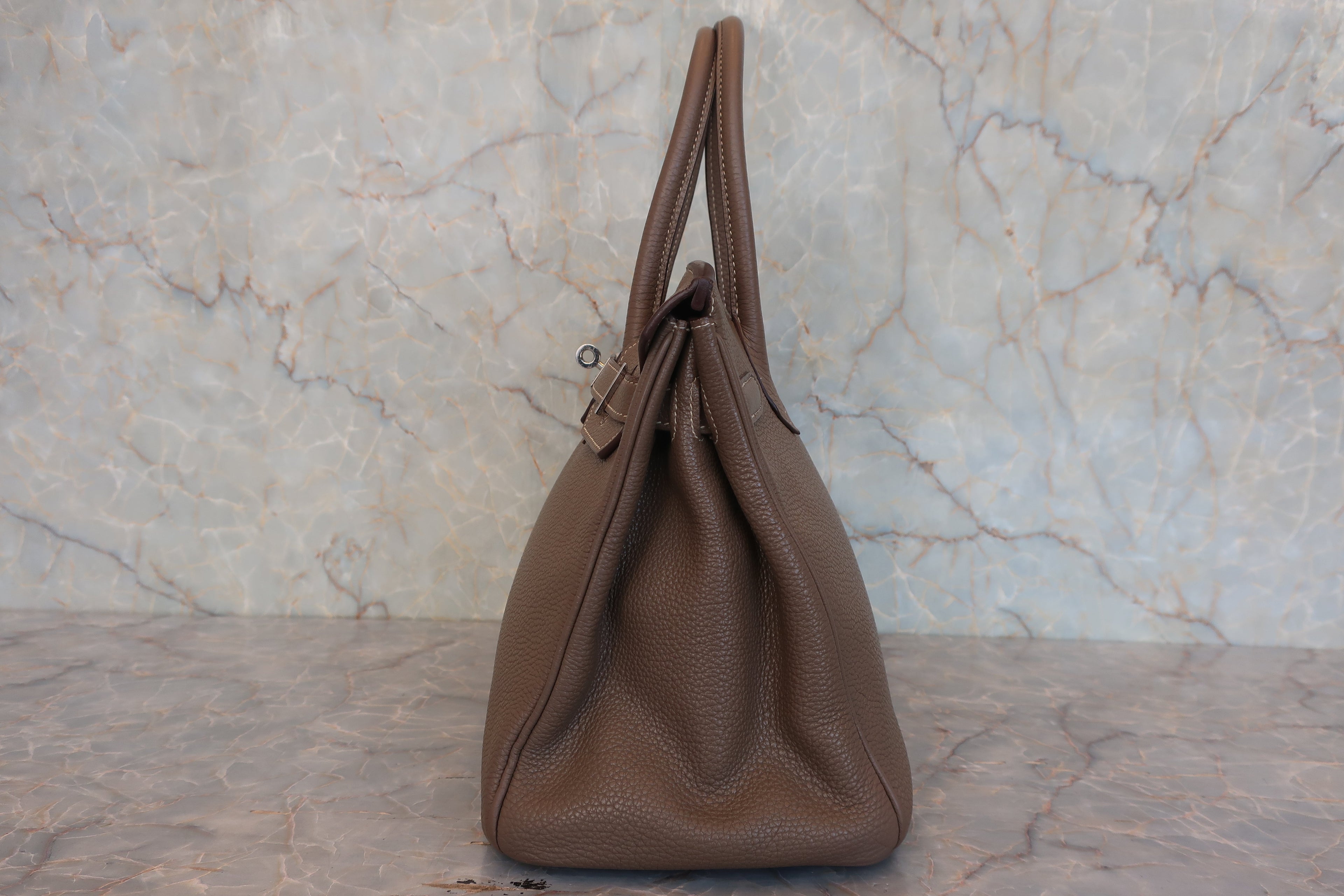 HERMES／エルメス バーキン30 トゴ エトゥープ □J刻印 ハンドバッグ 800020138
