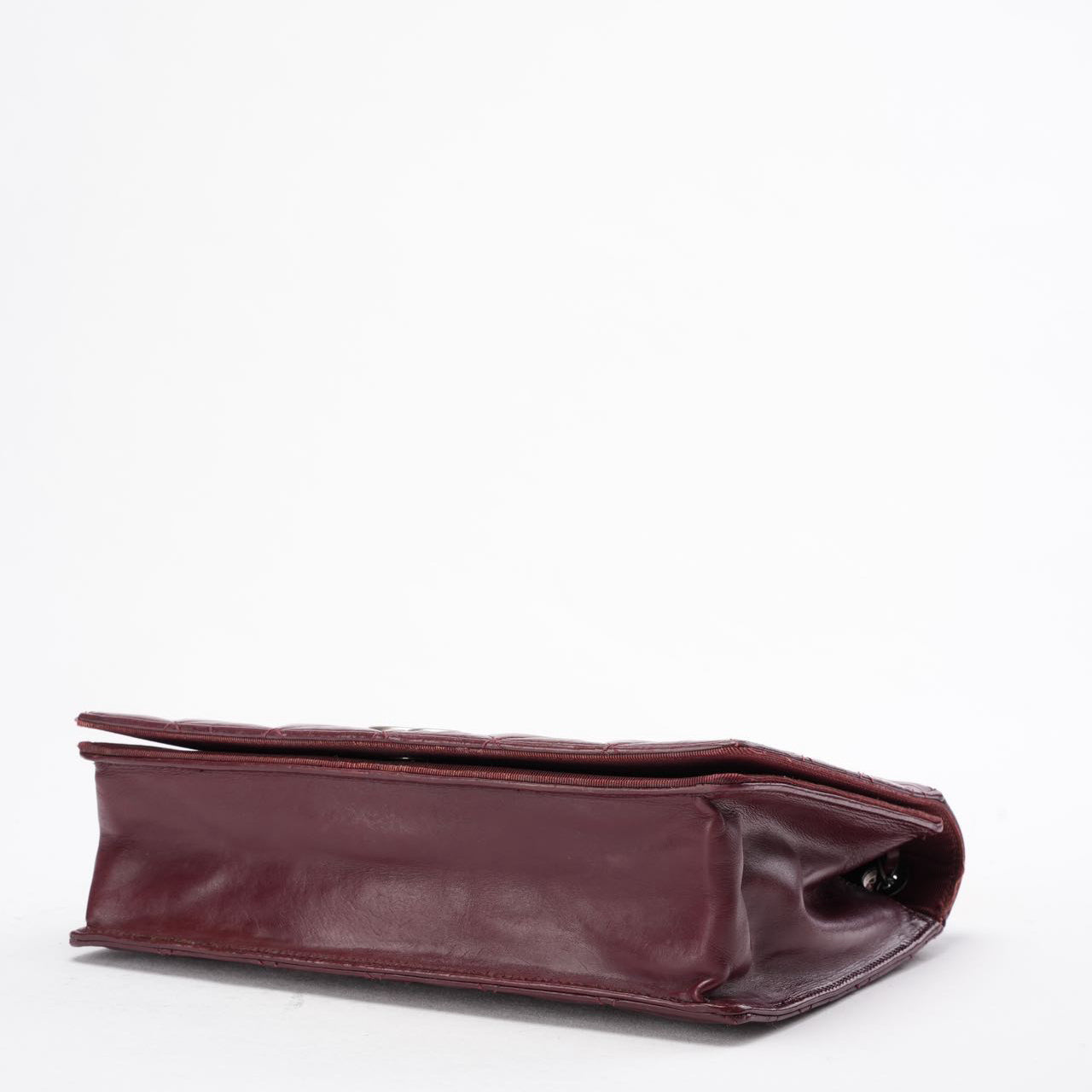 Chanel Ballerine Flap Bag in Burgundy & Black Lambskin 2004