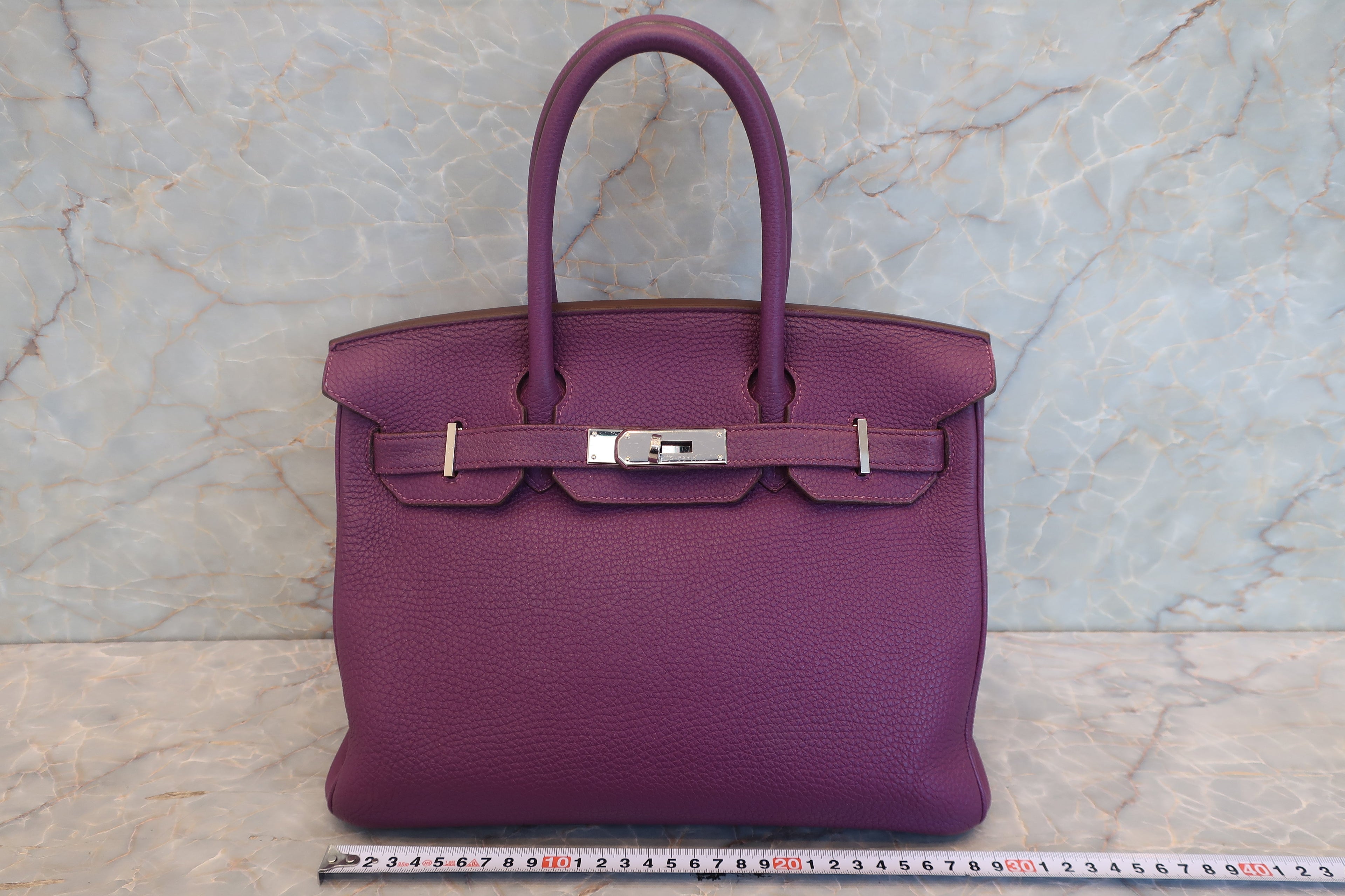 HERMES／エルメス バーキン30 トゴ アネモネ ハンドバッグ 700120090