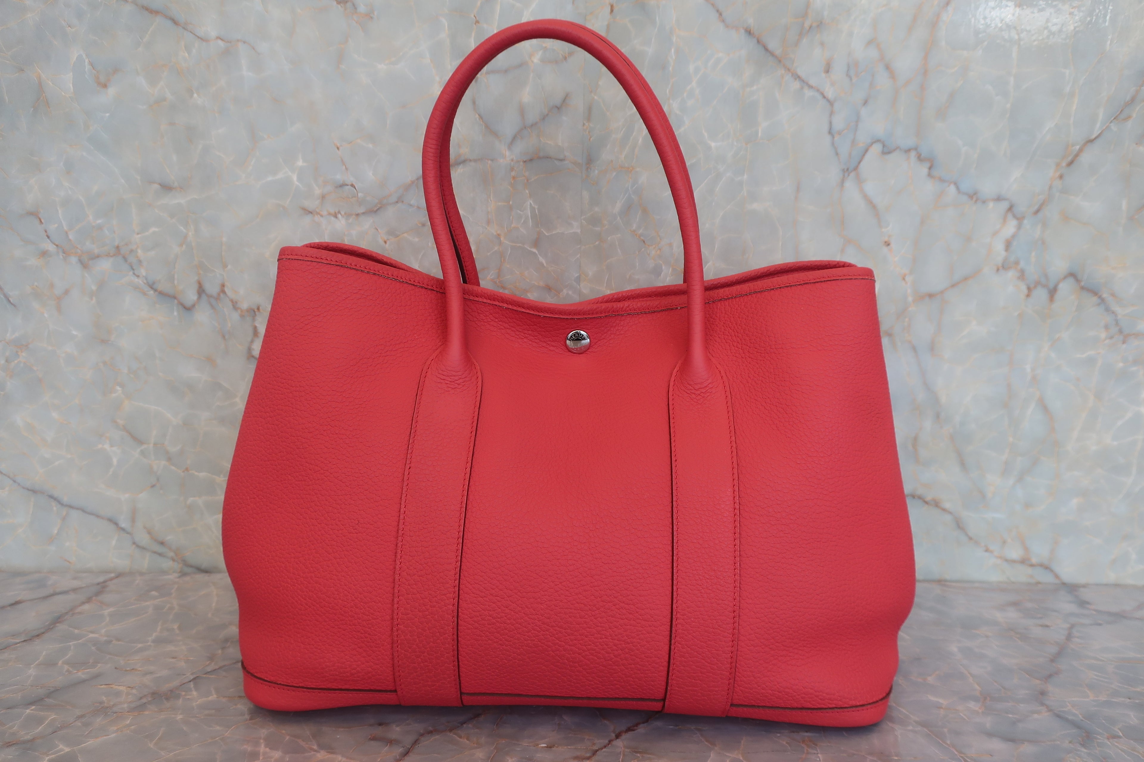 HERMES／エルメス ガーデンパーティPM ネゴンダ ブーゲンビリア □N刻印 トートバッグ 800010174