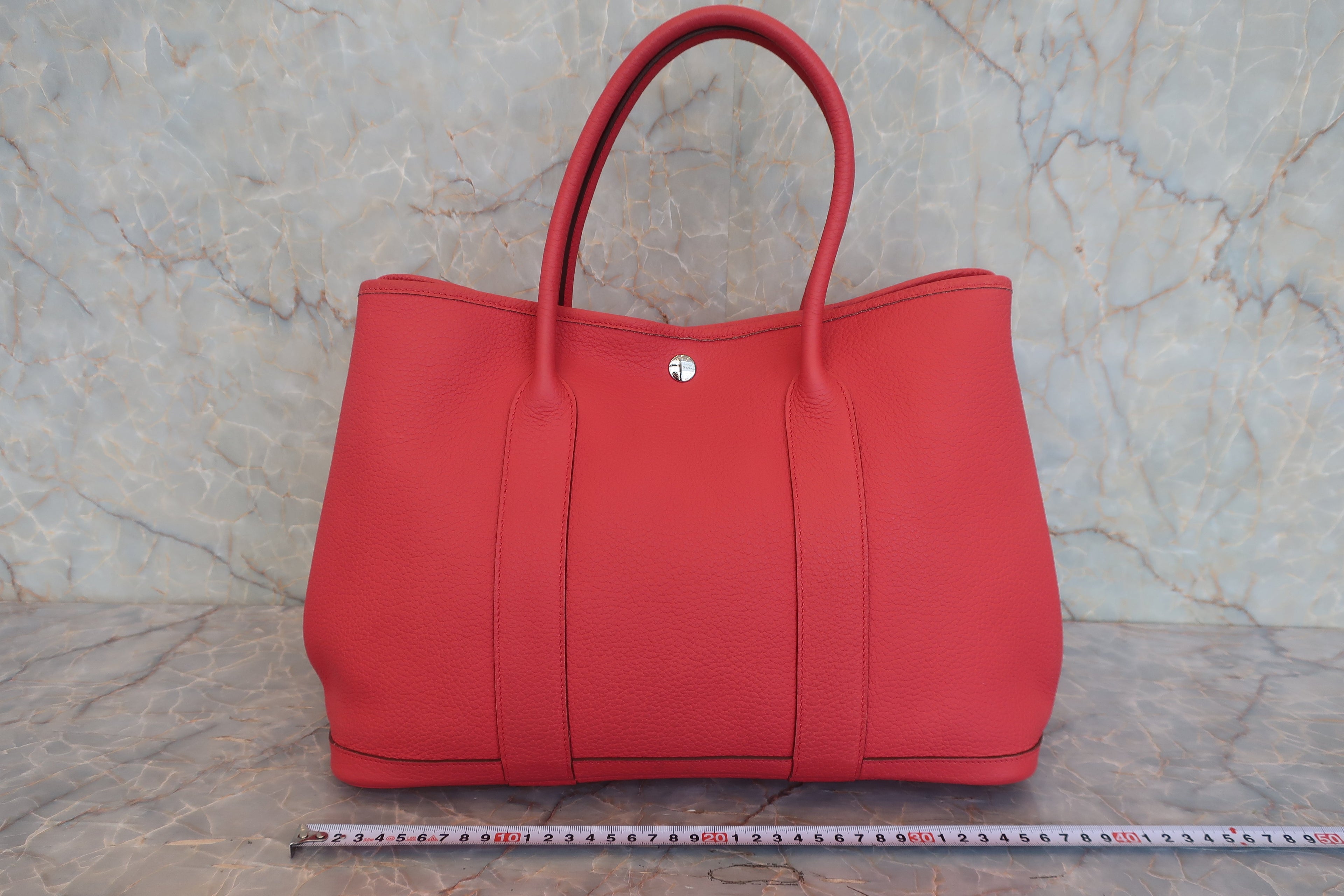 HERMES／エルメス ガーデンパーティPM ネゴンダ ブーゲンビリア □N刻印 トートバッグ 800010174