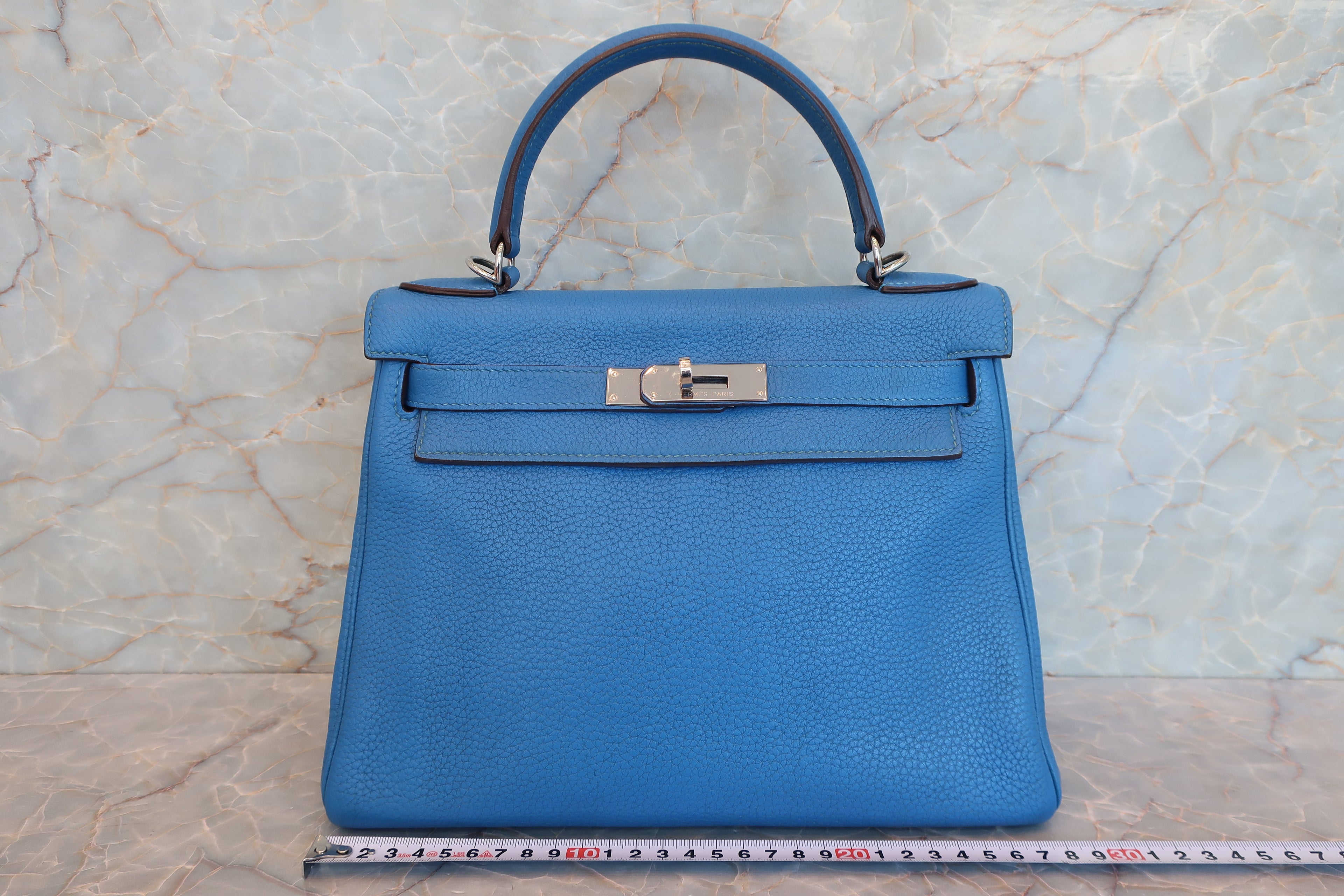 HERMES／エルメス ケリー28 トリヨンクレマンス ミコノス □O刻印 ショルダーバッグ 700070190