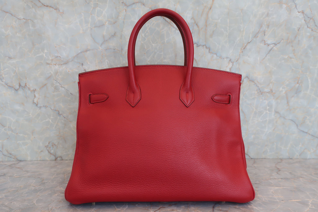 HERMES／エルメス バーキン35 トリヨンクレマンス ルージュヴィフ □B刻印 ハンドバッグ 800040053