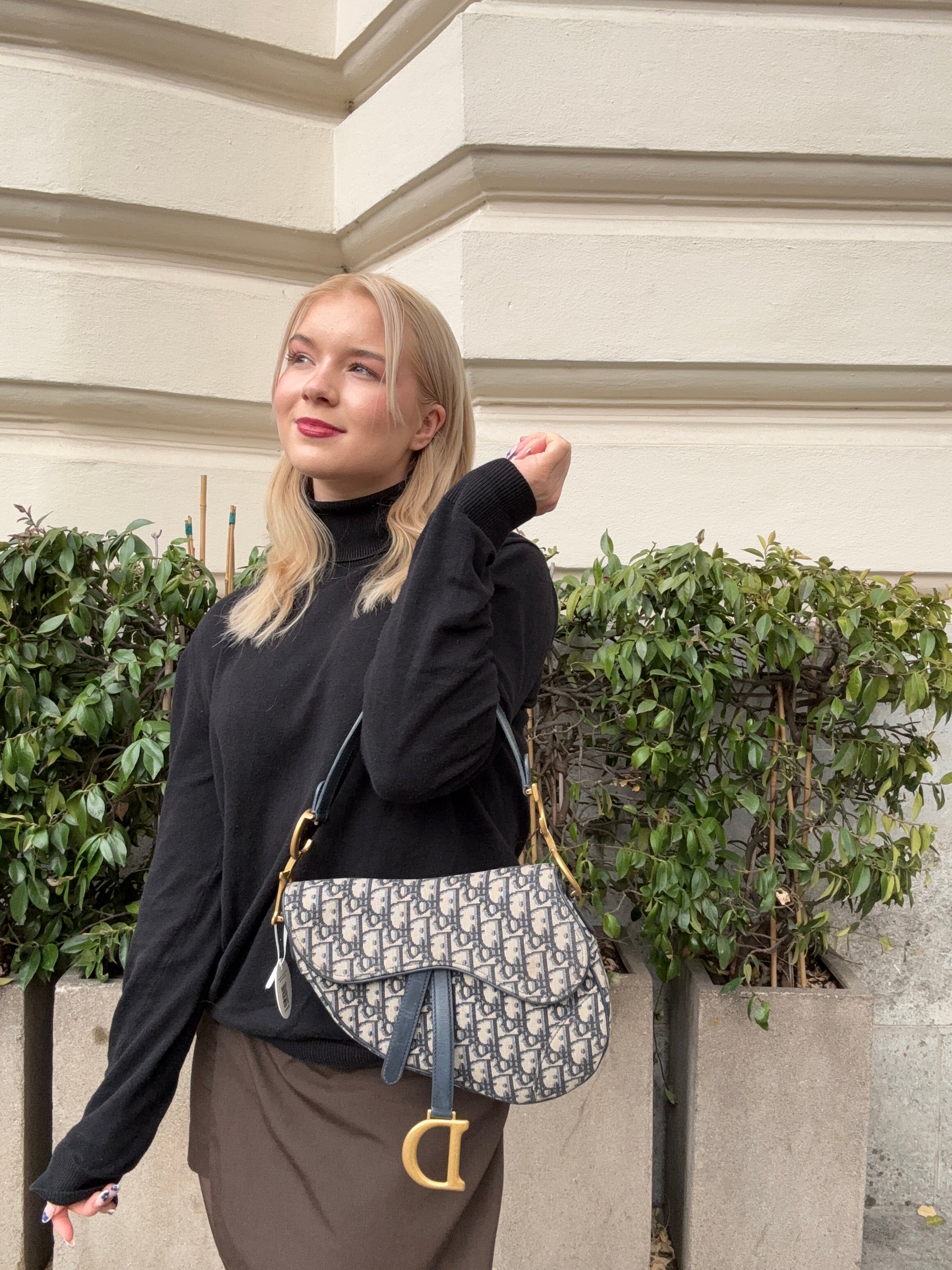 Dior Saddle Bag Medium Blue Oblique Jacquard 2020