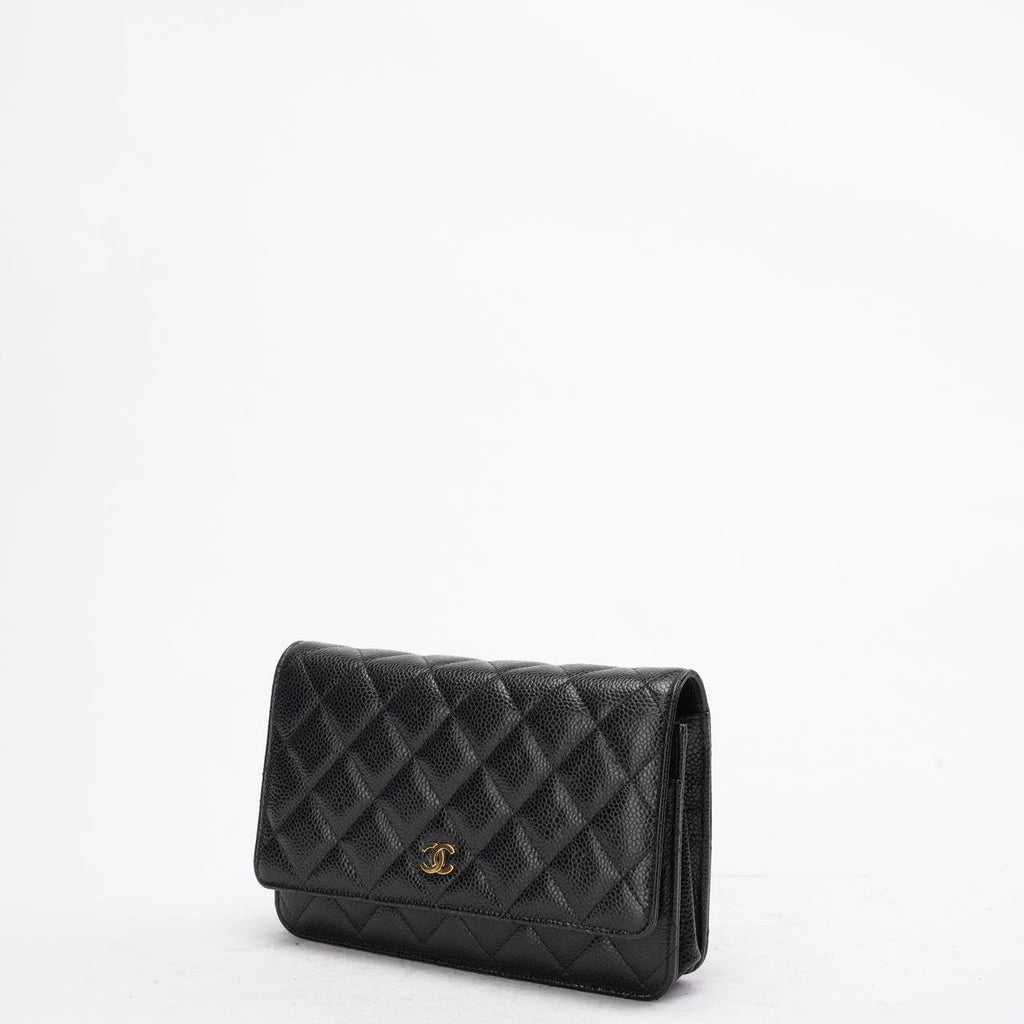 Chanel Black Timeless Wallet on Chain (WOC) Caviar 2020