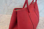 HERMES／エルメス ガーデンパーティPM ネゴンダ ルージュカザック T刻印 トートバッグ 700120124