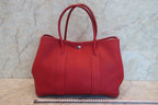HERMES／エルメス ガーデンパーティPM ネゴンダ ルージュカザック T刻印 トートバッグ 700120124