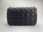 Dior Miss Dior Shoulder Bag in Black Lambskin Leather with Silver Hardware
