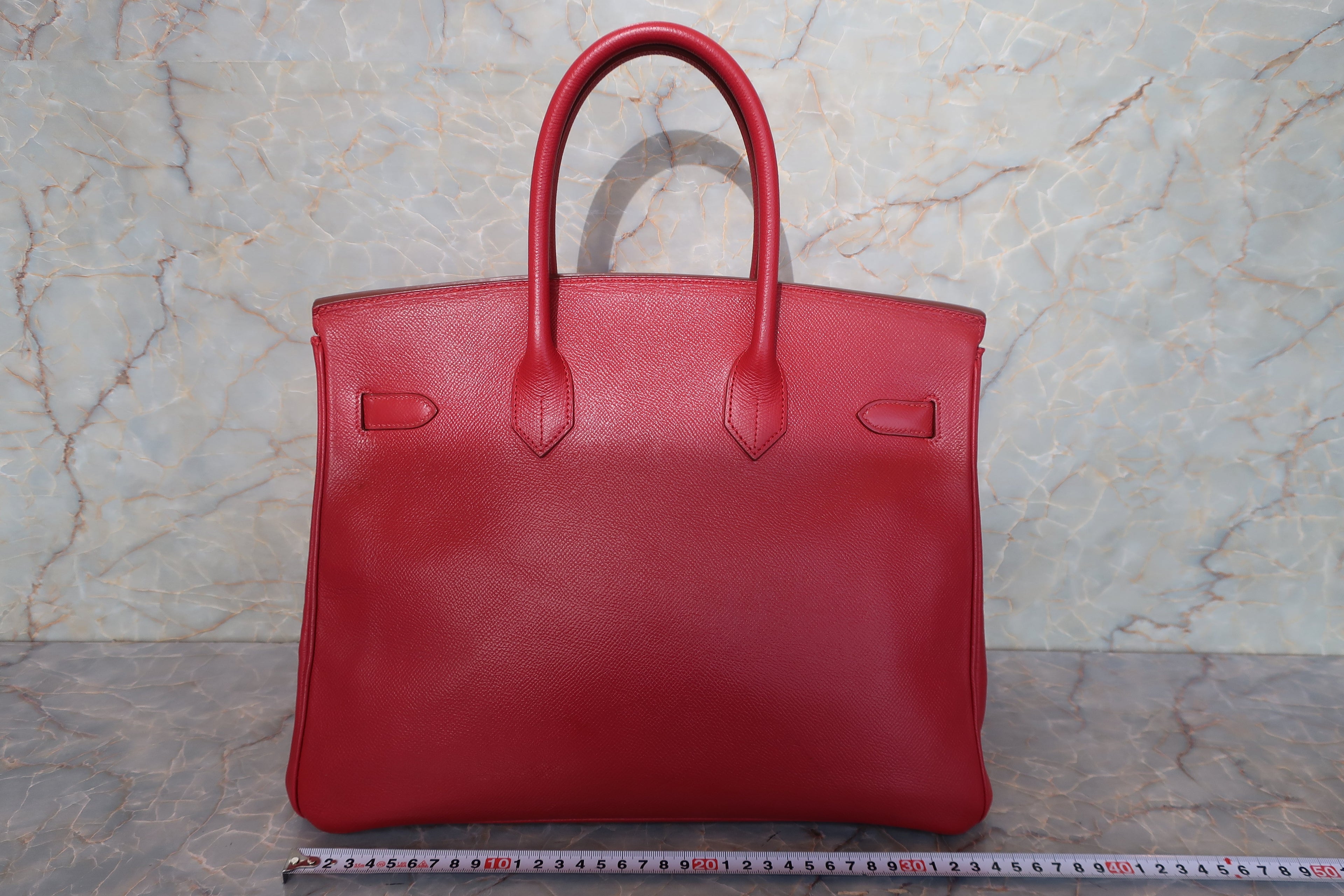 HERMES／エルメス バーキン35 クシュベル ルージュヴィフ □B刻印 ハンドバッグ 700060050