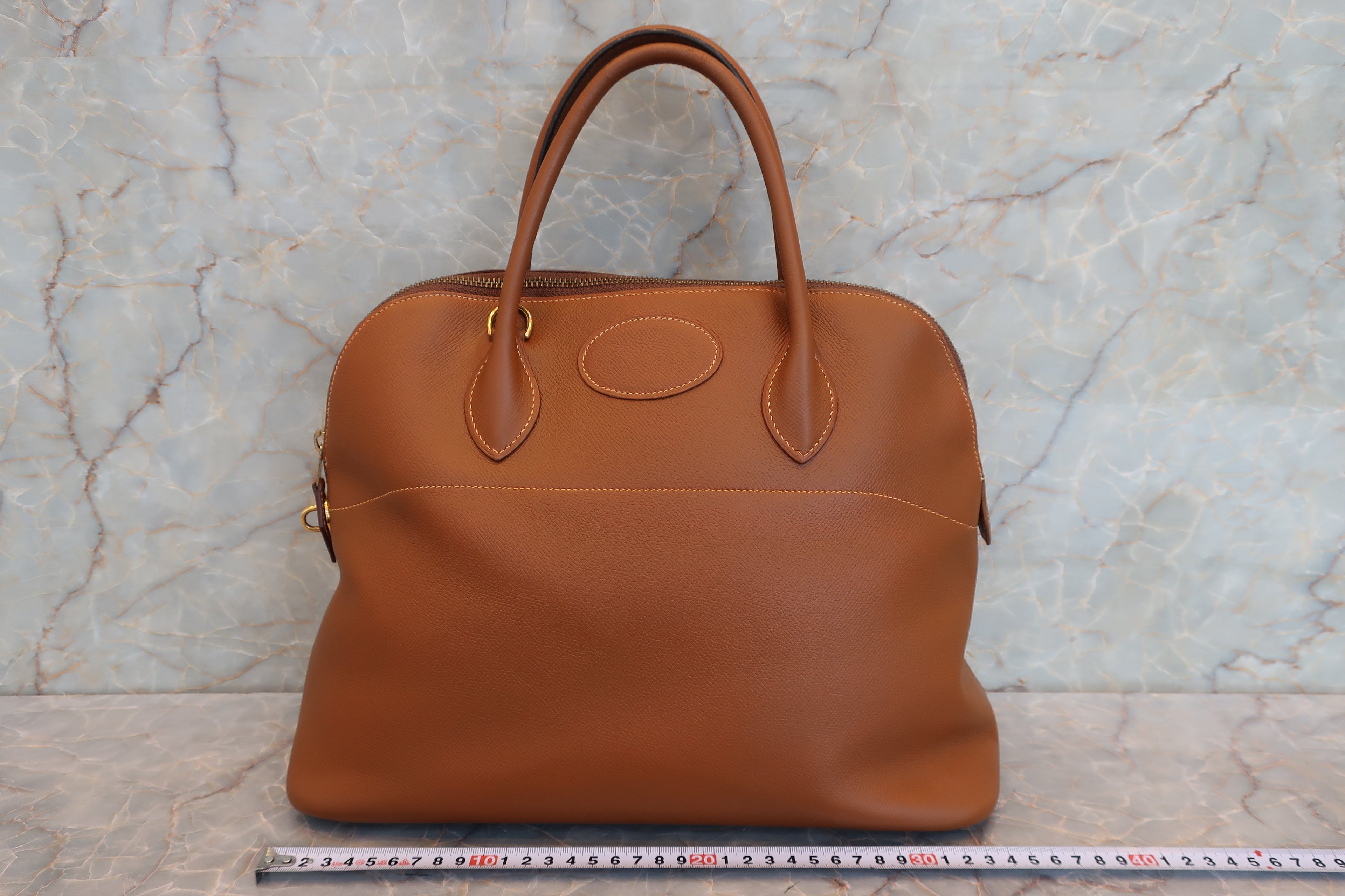 HERMES／エルメス ボリード35 クシュベル ゴールド 〇X刻印 ショルダーバッグ 700070102