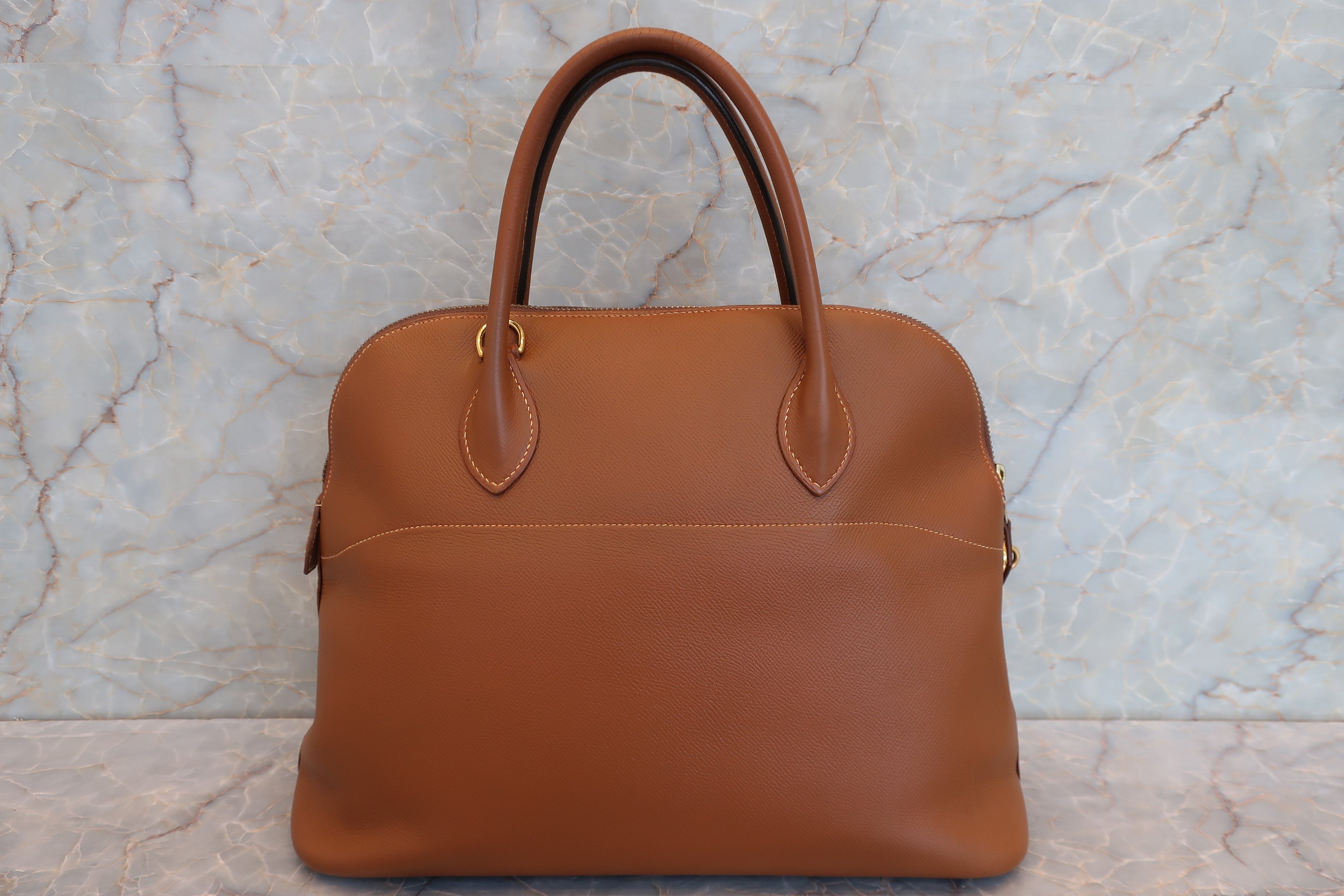 HERMES／エルメス ボリード35 クシュベル ゴールド 〇X刻印 ショルダーバッグ 700070102