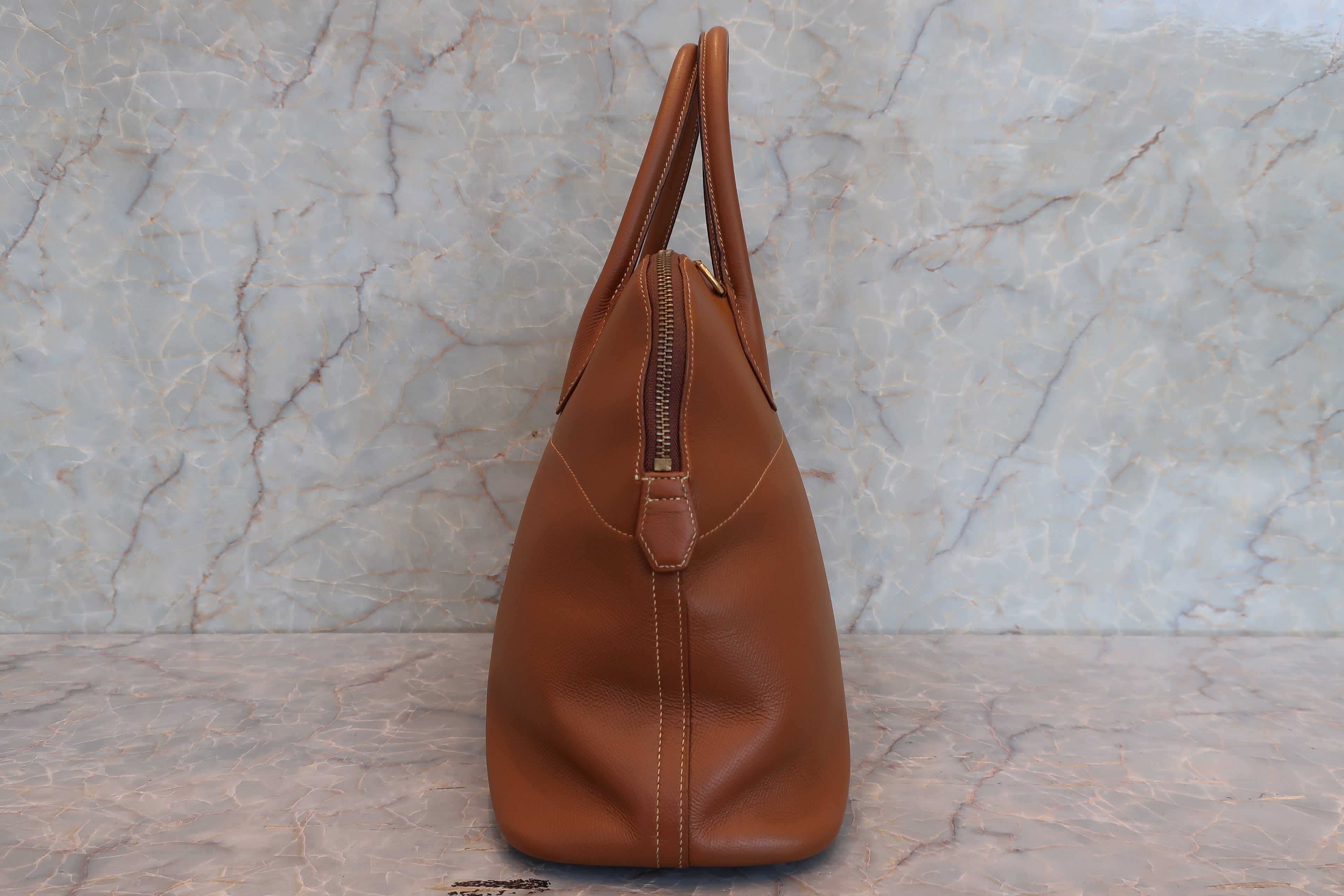 HERMES／エルメス ボリード35 クシュベル ゴールド 〇X刻印 ショルダーバッグ 700070102