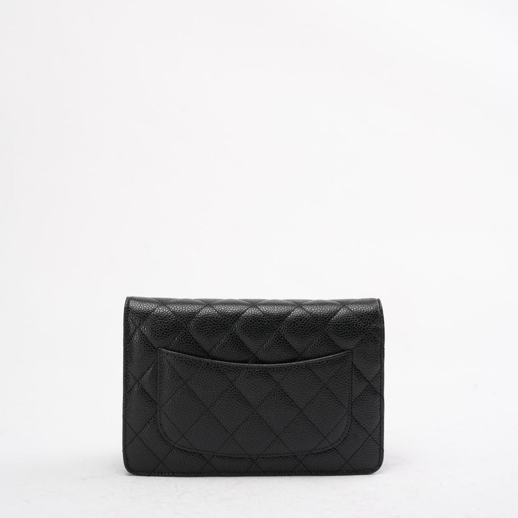 Chanel Black Classic Wallet on Chain (WOC) Caviar 2015