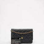 Chanel Black Classic Wallet on Chain (WOC) Caviar 2014
