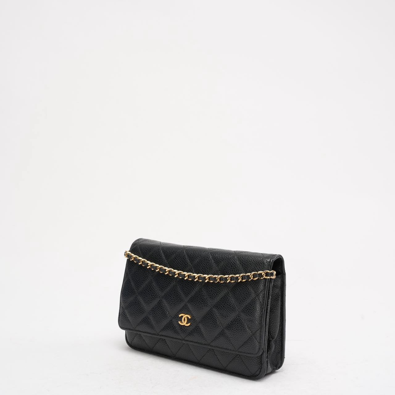 Chanel Black Classic Wallet on Chain (WOC) Caviar 2014