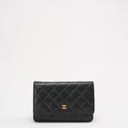 Chanel Black Classic Wallet on Chain (WOC) Caviar 2014