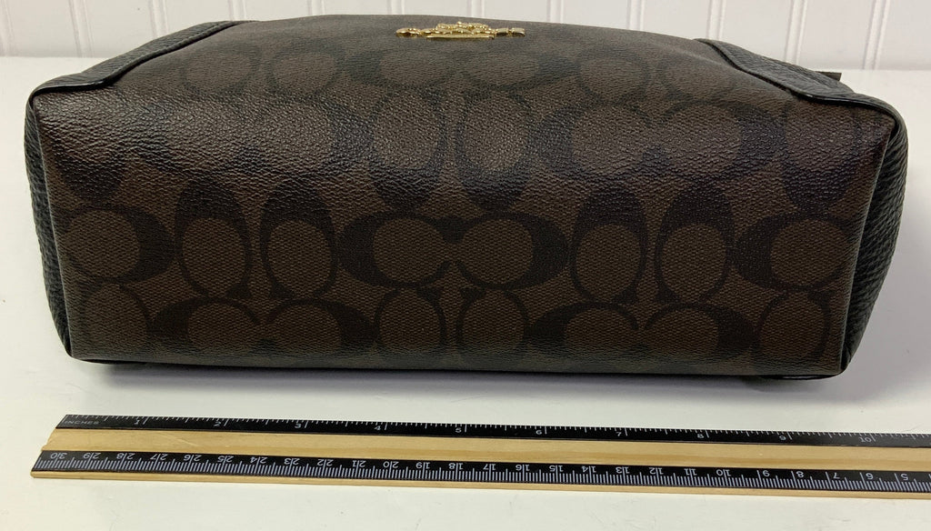 Handbag Designer By Coach In Black & Brown, Size:Medium