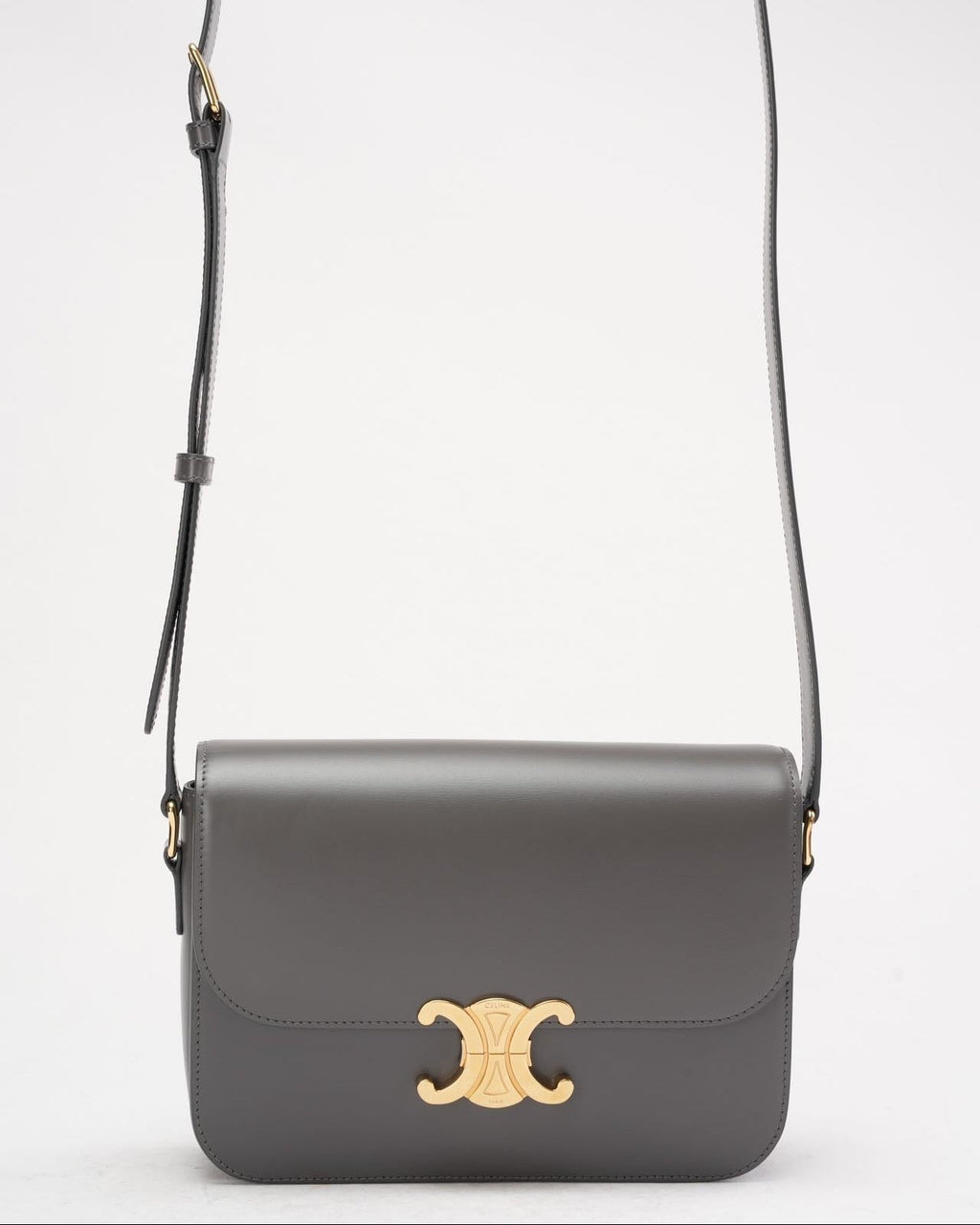 Celine Gray Triomphe Crossbody Small Calfskin 2019
