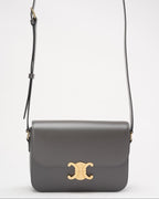 Celine Gray Triomphe Crossbody Small Calfskin 2019