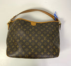 Handbag Luxury Designer By Louis Vuitton In Brown, Size:Medium