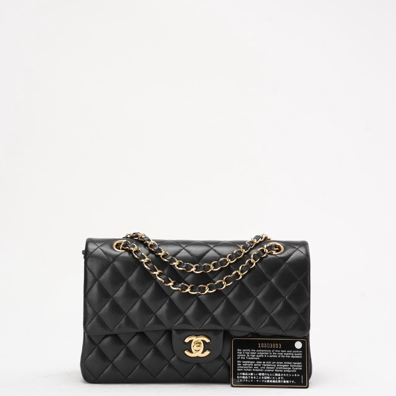 Chanel Black Classic Medium Double Flap Bag Lambskin 2014 Teil 1