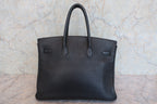 HERMES／エルメス バーキン35 トゴ ブラック □H刻印 ハンドバッグ 800030175