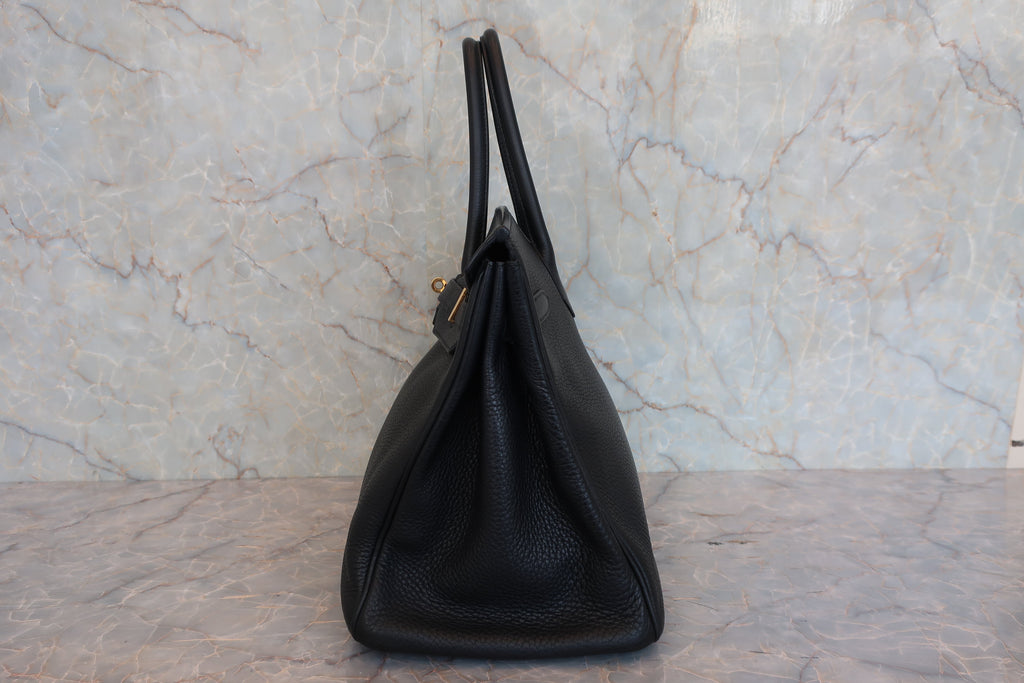 HERMES／エルメス バーキン35 トゴ ブラック □H刻印 ハンドバッグ 800030175